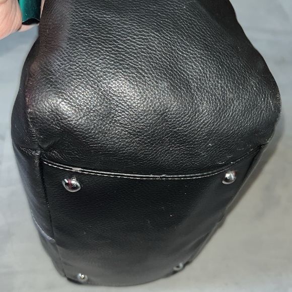 Bordelaise by HOBO shoulder bag Platinum handles/black genuine leather Hobo bag - Picture 11 of 15